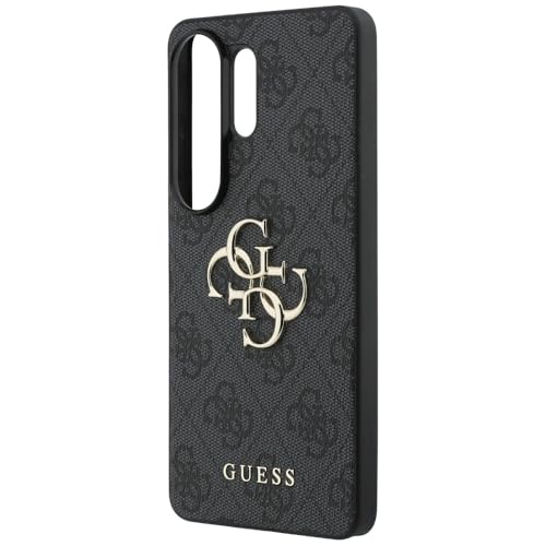 Image of CG MOBILE Guess [Official Licensed], Protective Case Designed for Galaxy S26 Ultra (2026) | 4G PU Case with Big 4G Metal Logo & Classic Logo - Black