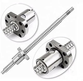 Knurled Screw 1204 Ball Screw Machined C7 Roller Ballscrew with Flange Single Ball Nut for CNC Parts250 300 350 450 500 650 800 1000 1200mm Thumb Screw (Guide Length : 650mm)