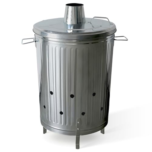 Plexon Incinerator Burn Barrel for Outside for Burning Trash Leaf - Metal Burn Can Cage Bin...