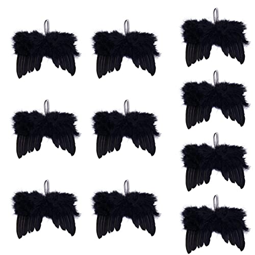 Schwarzer Christbaumschmuck 30 ToBeIT 10pcs Engelsflügel Federn Engel Flügel Anhänger...