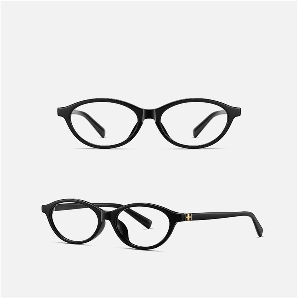 Gafas ovaladas retro de acetato, modelo 2026, sin lentes, para mujer, ideales para la oficina, el estudio y el uso diario. Gafas decorativas de estilo urbano.
