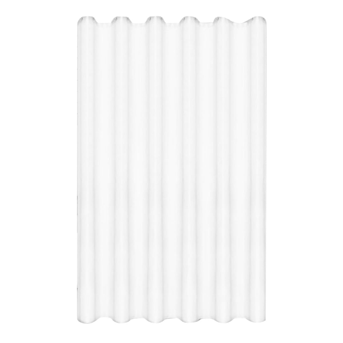 Grand rideau de douche polyester blanc imperméable avec crochets de fixation