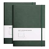 RETTACY College Ruled Composition Notebooks 2 Pack - B5 Large Leather Notebook Ruled Journal with 408 Pages,100gsm Thick Paper,7.6' X 10'