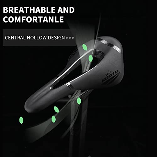 Kootu Lightweight Carbon Road Bike Saddle, Comfort Bicycle Seat For Men And Women, Waterproof Breathable Shock Absorbingexercise Bike Seat Accessories Cushion Shock Absorbing For Bmx, Mtb & Road #TOP6