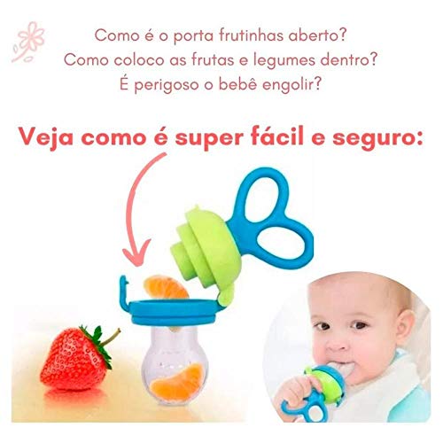 Buba, 1146156, Chupeta Alimentação Para Bebes Porta Frutinha Comer Fruta, cor Azul, Polipropileno