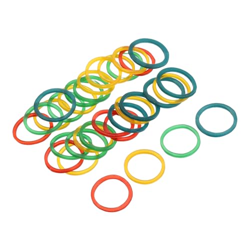 MECCANIXITY 100Pcs Rubber Rubber Elastic Band Stretchable 19x1.4mm Colorful