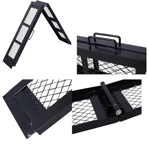 Rampas de carga de acero plegables 83" 800 lb 2 unidades negro miniatura 6