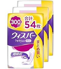 Amazon.co.jp: WHISPER ウィスパー うすさら安心 300cc 54枚 (18枚×3