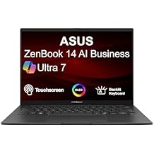 ASUS Zenbook 14 AI Business Laptop 14.0" Touchscreen OLED Display Intel Ultra 7-255H, 16GB LPDDR5X, 1TB PCIe SSD, Intel Arc, Backlit KB, 2 Thunderbolt 4, WiFi 7, Webcam, Bluetooth 5.4, Win 11 Pro
