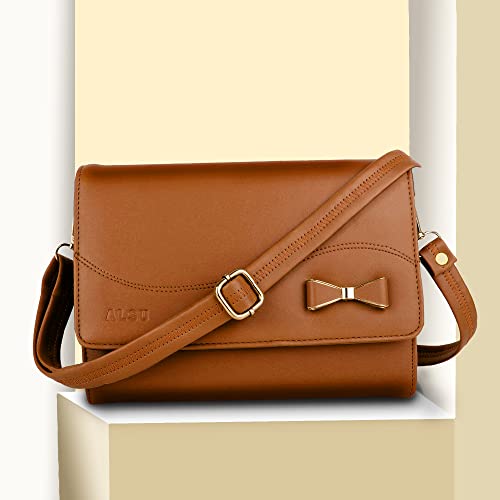 Image of ALSU Women's Sling Bag | Cross body bag| Side bag| Credit car slots| zipper pockets| detachable straps| adjustable straps| daily use| phone pockets