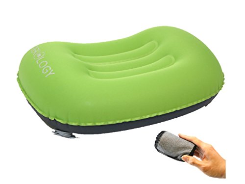 TREKOLOGY Ultralight Inflating Travel/Camping Air Pillows (green