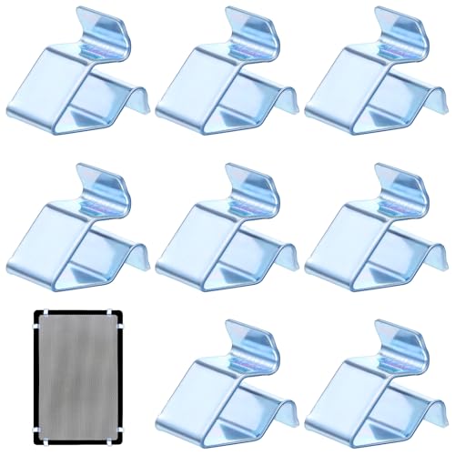 8 Pcs Window Replacement Screen Clips, Door Window Retainer Clip, Screen Door Installer Clips for Rescreening Windows, Garage, Patio, RV