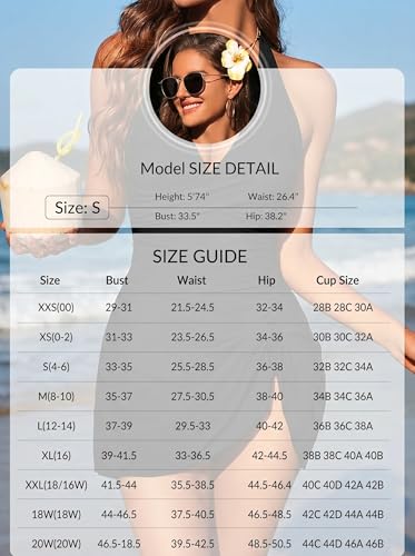 Image of Women Tummy Control One Piece Swim Dress Ruched Swimsuit with Skirt | Halter V-neck Design, Adjustable Straps, Removable Cups, Side Bow-tie, Sexy, Flattering, Slimming