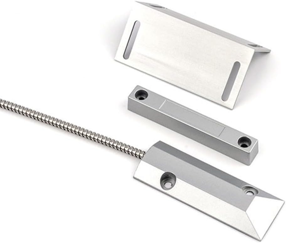 2-Pack Wired Garage Door Switch Sensor Rolling Shutters, Iron Doors & – Alloy Zinc Construction, 106 x 38.2 mm, /NO Configura(NO+)(Normally open)