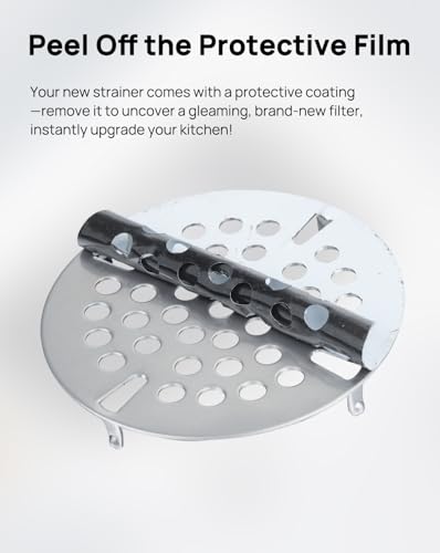 Repuesto para colador de desagüe de fregadero comercial 3 en 1/2 pulgadas, acero inoxidable 3 pack miniatura 6