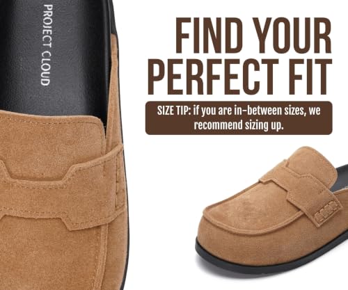 Image of Project Cloud 100% Genuine Leather Womens Clogs - Plush & Soft Insole with Arch Support Non Slip Mules & Clogs for Women Footwear - Water Resistant Women Shoes (Foamy)