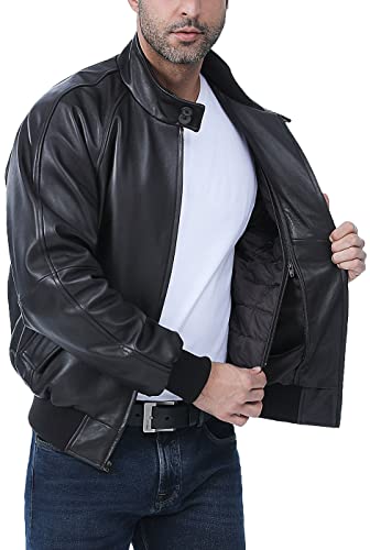 Landing Leathers Men WWII Leather Bomber Jacket with Removable Liner (Also available in Big & Tall)4