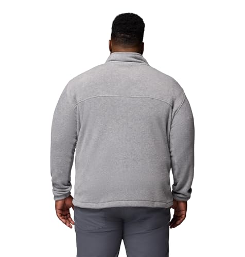 Image of Columbia Men's Steens Mountain Full Zip 2.0 Soft Fleece Jacket, Light Grey Heather, Large