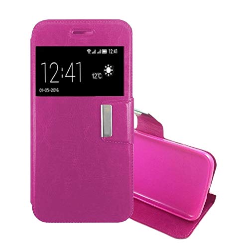 MB ACCESORIOS Funda Tapa Libro Rosa para ZTE Blade A610 Plus - Interior. Silicona