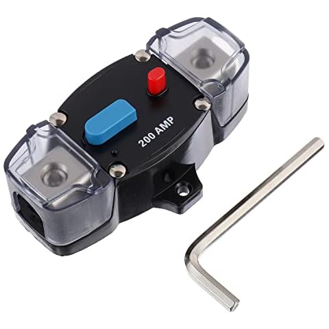 EPLZON 200A 12-48 Volt DC Self Recovery Circuit Breaker with Manual Reset Button for Automotive Rv Marine Boat (200Amp) Cover