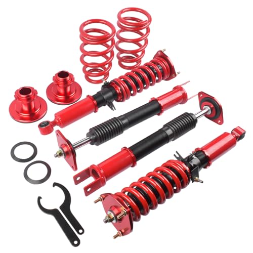 GELUOXI Height Adjustable Coilover Suspension Shock Absorber Lowering Kit Replacement For 2008-2011 Infiniti G37 RWD Coilovers Springs Struts