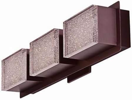 ET2 Pizzazz-21.6W 3 LED Bath Vanity-22.75 Inches Wide by 4.25 inches high-Coffee Finish