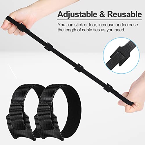 120Pcs Reusable Fastening Cable Ties, Adjustable 6-Inch Cord Organizer Ties For Organizing Home Office Tablet Laptop Pc Electronics Wire Data Centers- Black #TOP5