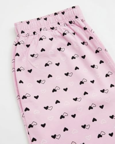 Image of Kuchipoo Women's 100% Cotton Nightwear Pajama Set | Printed Half Sleeve Button-Down Top & Full Length Pyjama | Soft Comfortable Sleepwear