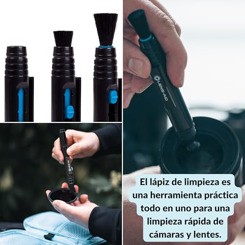 Lens-Aid Lápiz de Limpieza Doble Con Cepillo y 2 Almohadillas de Terciopelo Para Lentes, Filtros, Cámara, DSLR, Óptica - imagen 6