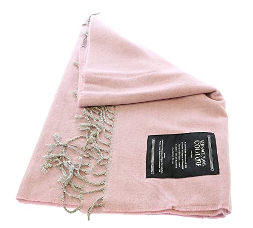 Versace Jeans Couture Light Pink Signature Label Fringe Fashion Scarf For Womens #TOP2