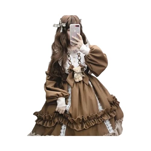 FRESQA Falda Lolita de Primavera, Conjunto Completo japonés, Lindo Estudiante, Hermana Suave, Vestido Diario de Princesa, Disfraz de Fiesta de Halloween, Disfraz de espectáculo de Anime