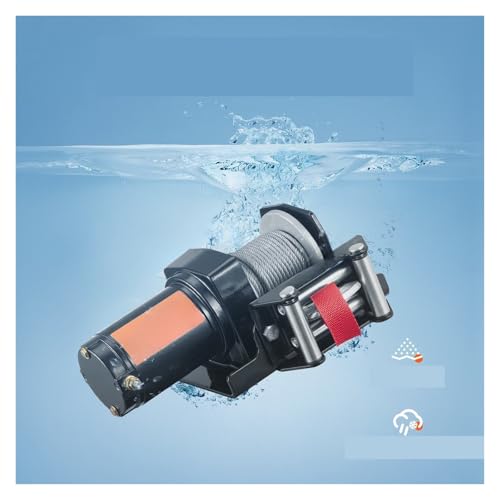 Winche eléctrico 2000lbs con cable de acero y mando cableado miniatura 5