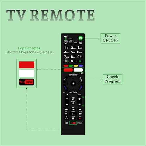 Image of ZEIVA Compatible with Sony Bravia Smart Tv Remote A-Without Voice -Hot Keys Netfix and Go0Gle Play, Use for LCD LED OLED QLED UHD 4K (RM - 1351)