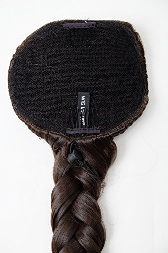 WIG ME UP, T1402-1 Hairpiece Ponytail cue queue plaited braided halfwig very long elaborate brown, Medium brown (6) - Image 3