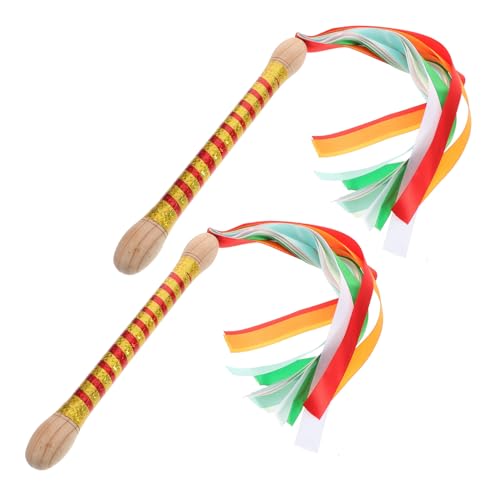 EPIGEIST 2個槐木鼓棒 成人子供用 打楽器用ドラムスティック 彩色大頭鼓棒