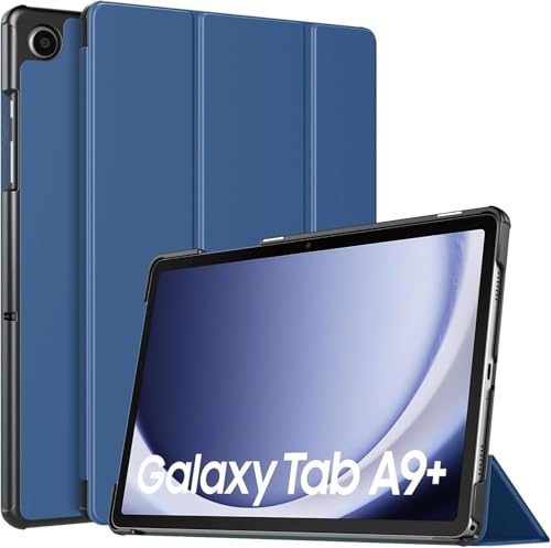 Image of EDNITA Smart Case Cover for Samsung Galaxy Tab A9+ /A9 Plus 11 Inch 2023, Slim Lightweight Stand Hard Back Shell Protective Cover for Galaxy Tab A9+ Tablet (Navyblue)