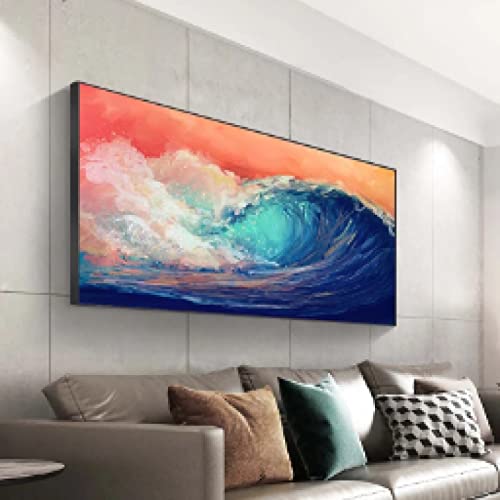 Peinture surf art abstrait 70x120cm sans cadre grand format poster toile