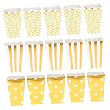 KAILIKETIY 60個 入り使い捨てポップコーンボックス 軽量紙製耐油スナック容器 パーティーや映画鑑賞に フレンチフライ対応可 おしゃれな条紋