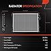 A-Premium Engine Coolant Radiator Compatible with Dodge Charger 2011-2021, Challenger 2009-2021 & Chrysler 300 2009-2021, 2.7L 3.5L 3.6L 5.7L 6.1L 6.2L 6.4L, Replace# 68050126AA