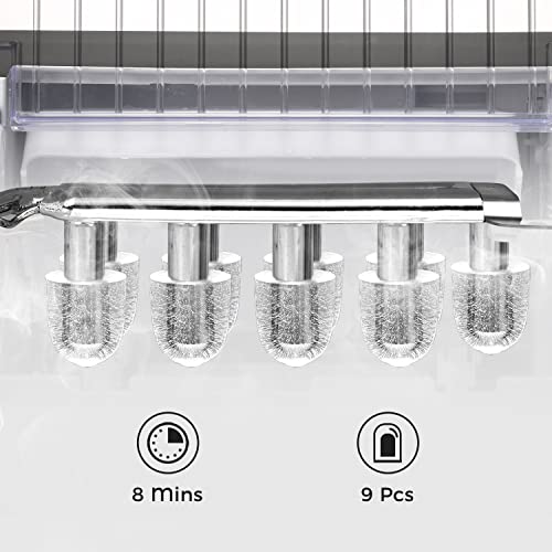 Zafro Ice Maker Countertop, Portable Ice Maker With Self-Cleaning, 26Lbs/24Hrs, 9 Cubes Ready In 8 Mins, One-Click Operation, Compact Ice Maker With Ice Scoop/Basket For Home/Kitchen/Office/Bar, Black #TOP1