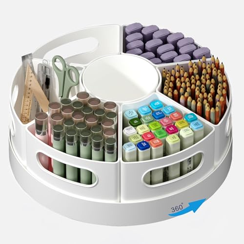 ＯｐｐｓＺｅｃｅ 360&deg; Rotating Pen Organizer for Desk, Desk Organizers with Hand Grips, Pen...