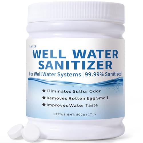 Comparison: Best Sulfur Filter For Well Water 3 Well Water Sanitizer – Removes Sulfur Odors, Rotten Egg Smell, Iron Buildup & Awful Sewer Smells – 99.99% Effective | Improves Taste and Odor of Well Water | Food-Grade Formula