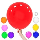 ADOINBY 36 Inch Giant Balloons - 18Pcs Jumbo Assorted Colors Balloons Large Thick Round Big Latex Rainbow Balloons for Birthday Baby Shower Wedding Anniversary Gender Reveal Kid's Party Decorations