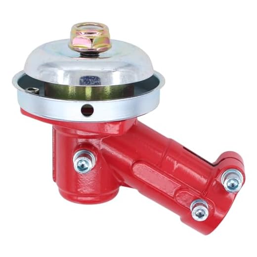 Tête de transmission pour tondeuse à gazon, engrenage angulaire, débroussailleuse, M10 x 1,25, tête de coupe, tête de fil, outil de jardin, boîtier rouge, pour débroussailleuse, avec tube de 26 mm, 9