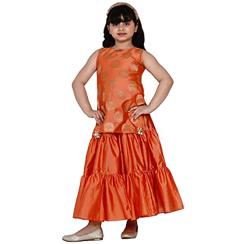 Image of Bitiya By Bhama Girl's Silk Regular Kurta Sets