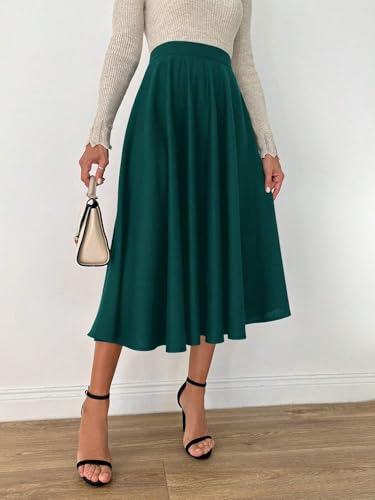 Solid Color High Waist Pleated Elegant Skirt 2025 Fashion Skirts for Women4