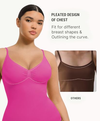 Image of FeelinGirl Womens Tank Top Shapewear Tummy Control Tops Slimming Cami Tank Seamless Compression V Neck Camisole