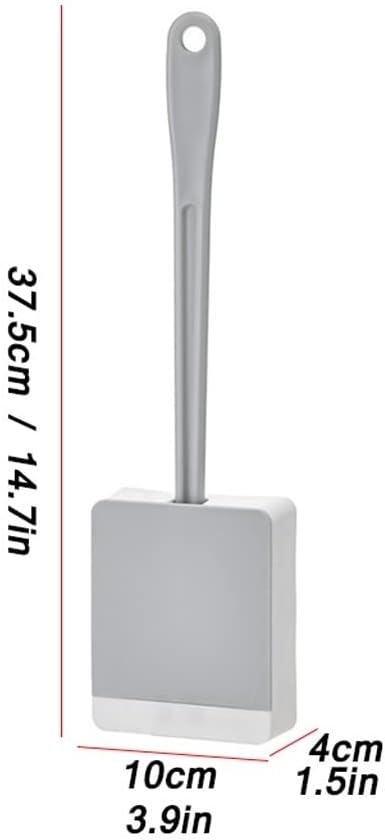 Toilet Brush Holder Toilet Brush Holder Household Wall-mounted Toilet Cleaning Brush Bathroom Silicone Toilet Bowl Brush 360° No Dead End Toilet Brushs with Cover Set Toilet Brush Holders(Pink)