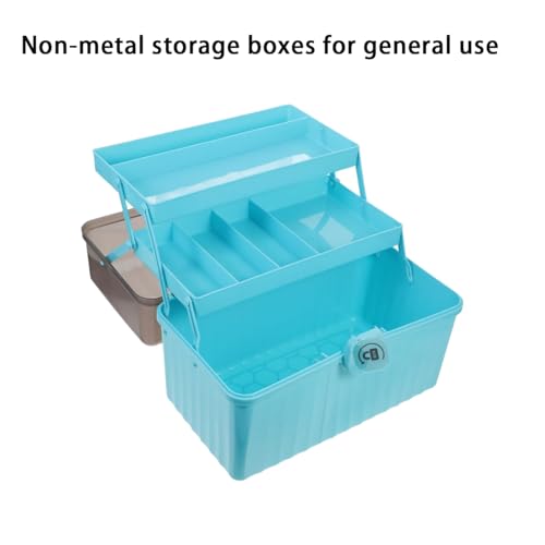 Image of ZLY 12.6 Inch Accessory Storage Box Organiser with Handle, Craft Boxes for Storing Accessory Crafts, Sewing Tools, Art Supplies,Non-metal Storage Boxes for General use