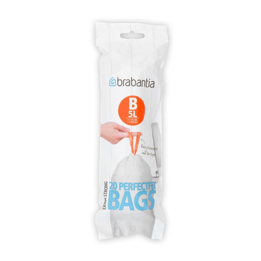 Brabantia Bin Liners 5L Code B Orange 5 Litre PerfectFit Bags Deal Prices